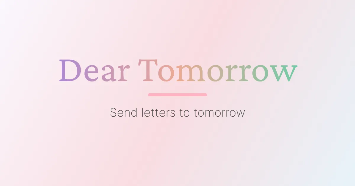 Dear Tomorrow header